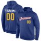 Men's Custom Stitched Royal Gold-White Sports Pullover Sweatshirt Hoodie