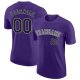 Men's Custom Purple Black-Gray Performance T-Shirt