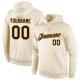 Men's Custom Stitched Cream Navy-Gold Sports Pullover Sweatshirt Hoodie