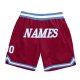 Men's Custom Maroon White-Light Blue Authentic Throwback Basketball Shorts